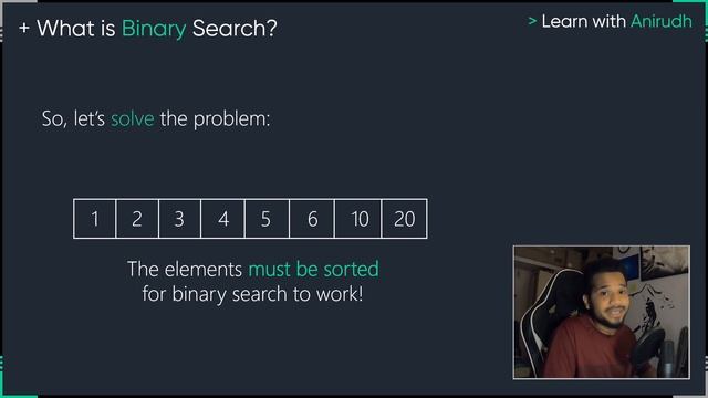 Linear Search and Binary Search in Python | Searching algorithms with examples | Learn with Anirudh смотреть онлайн