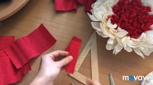 Пионы на стену из гофрированной бумаги