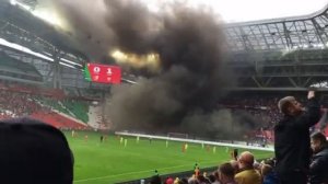 Фанаты ЦСКА подожгли КАЗАНЬ АРЕНУ