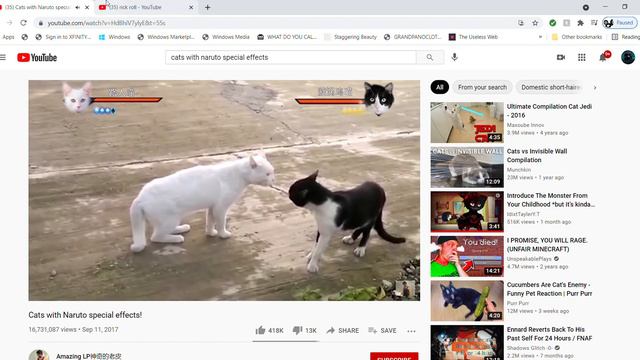 Cats with Naruto special effects! смотреть онлайн