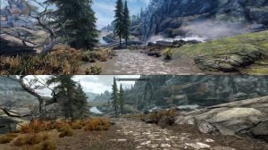 SKYRIM 2022 vs 2011 COMPARISON | 4K 32:9 | Riverwood to Whiterun