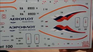 Обзор сборной модели самолета Суперджет-100 / SSJ100 от компании ZVEZDA в масштабе 1/144.