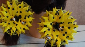 МК. Бантики в виде подсолнуха захочет любая модница.