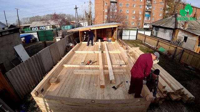 Строительство бани в г. Заозерном ч. 3