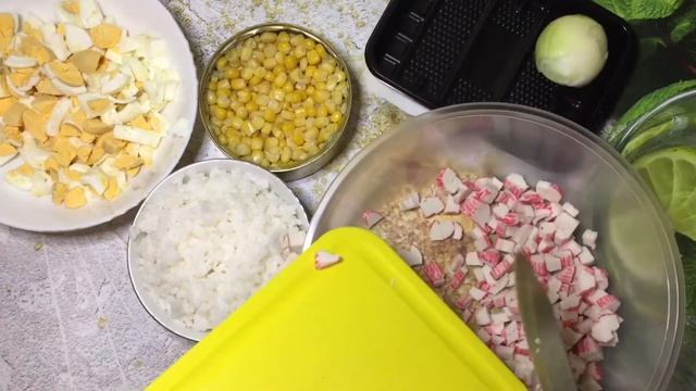 Классический!!! Крабовый Салат с рисом и кукурузой?’ #салаткрабовый #салатскукурузой #салатсрисом