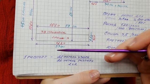 Свитер со жгутами 1-я часть. Спицами. МК.