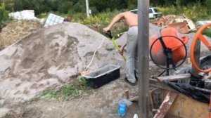 Фундамент для гаража бетономешалками