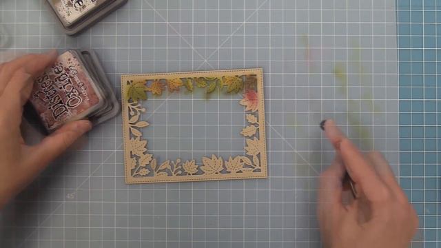 Intro to Fall Leaves Backdrop + 2 cards from start to finish