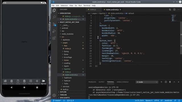 #48 Implementando o Sign Out da aplicação React Native смотреть онлайн