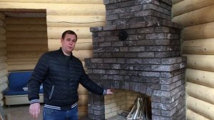 Камин в стиле лофт.