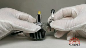 Мегаяркие светодиодные лампы H7 без темных зон.