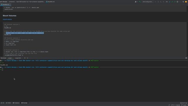 Task - 6 | docker run | Full container capabilities | Set working dir | Volume mounts смотреть онлайн