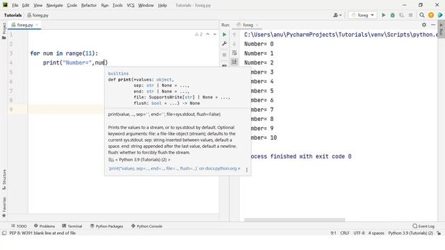 For Loops in Python | Python Tutorial in Malayalam about Loops