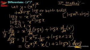 Q28 | Differentiate (x^x)^x | Derivative of (x^x)^x | Differentiation of (x^x)^x | x power x power