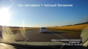 Лада Калина 2 хэтчбек люкс МТ - обгоны на трассе.
