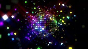 Neon disco ball.Футаж