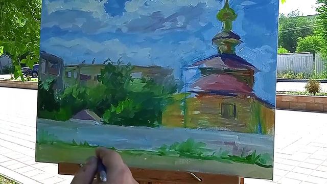 Пишем городской пейзаж маслом /Przem cityscape oil painting