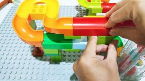 Satisfying Building Blocks Marble Run Elevator #1 - Marble Run ASMR TV