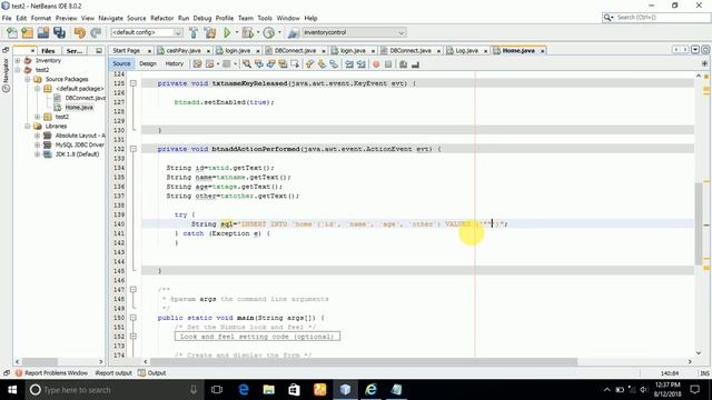 How insert data to mysql database(wamp server) using java netbeans applications