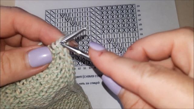 САМЫЙ ПРОСТОЙ узор "ажурные квадратики"  спицами. Схема в описании.