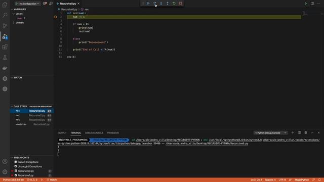 Learning - Recursive functions, What are they and How to do them in Python