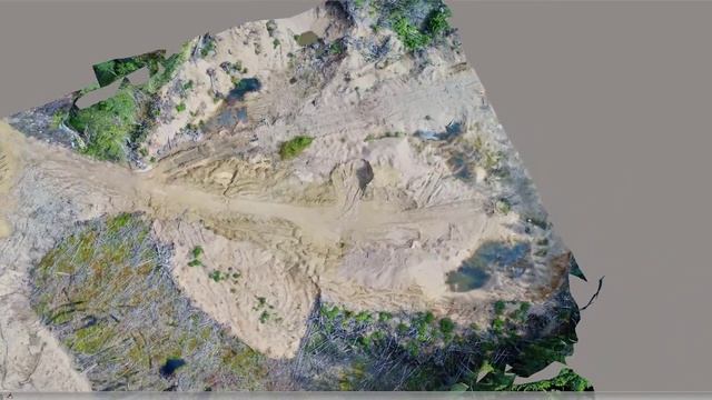 3D модель песчаного карьера. Строительство и 3D моделирование.