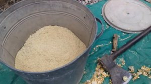Самодельный мини кукурузный комбайн для скота комбикорм