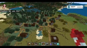 Minecraft PE 1.17 Seed Speedrun - Village & Portal spawned with Fortress & Bastions / Lucky diamond