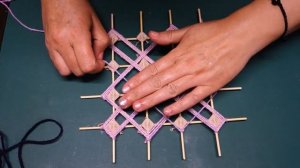 Тибетская мандала на 4 палочки. Часть 3