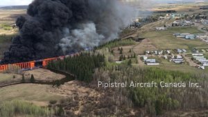 Канада. Сгорел железнодорожный мост (26.04.2016 г.)
