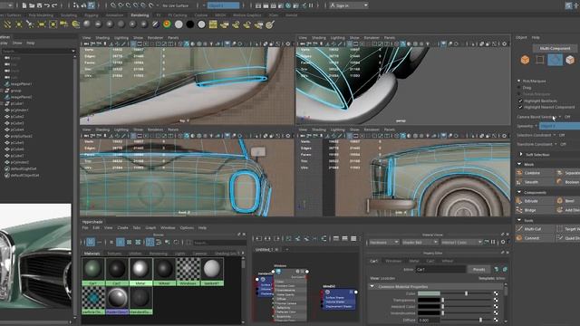 Mercedez Benz Car 3D model in Maya Tutorial : Part 1 - Modeling