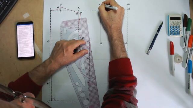 Построение БО куртки оверсайз. Trazado De Patrón Base De Casaca Oversize