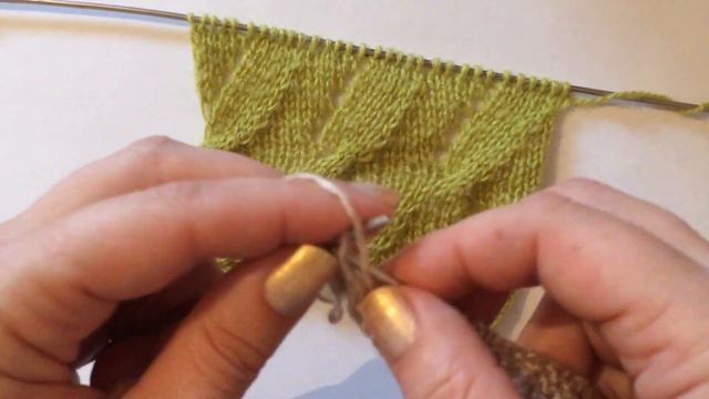 Красивый, объёмный узор спицами смотреть онлайн