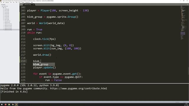 PyGame Platformer Game Beginner Tutorial in Python - PART 5 | Adding Enemies