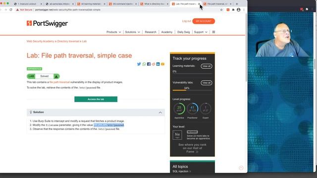 Web Security Academy: Directory Traversal and OS Command Injection
