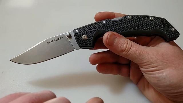 Cold Steel large Voyager clip point - CTS BD1 steel смотреть онлайн