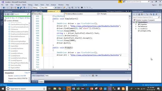 Selenium with C# 41 - How to handle javascript alert, prompt and confirm dialog boxes