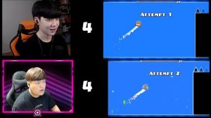 WHO IS THE REAL SPAM GOD?! (w/Dorami) | GD race | Geometry Dash