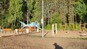 Чайковский городской пляж и реконструкции набережной. Июнь 2022г