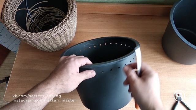 Урок плетения кашпо часть 1