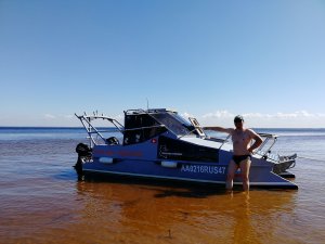 Путь из Варяг в Греки на Катамаране Навигатор река Прусыня, Волховский шлюз,  Шлиссильбург топ