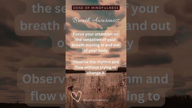 Breath Awareness Meditation Short 10 second guided exercise