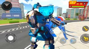 wolf robot transform war _ helicopter car robot game _ android gameplay