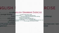 Part 1 English Grammar Exercise 3 verb and helping verbs in detail very short video