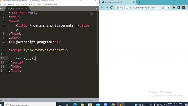 Understanding Statement and Programming in JavaScript