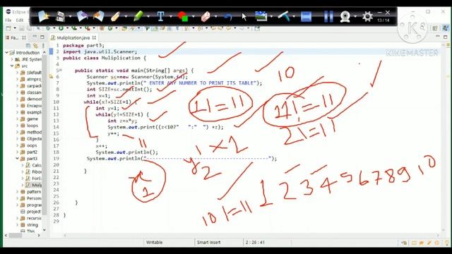 Nested while loop in java with suitable example in Hindi language #stopcoding @StopCoding