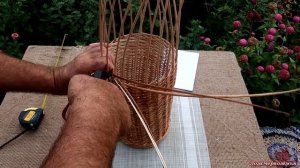 Плетение ПЕРВОЙ ВАЗЫ из ивовых прутьев.