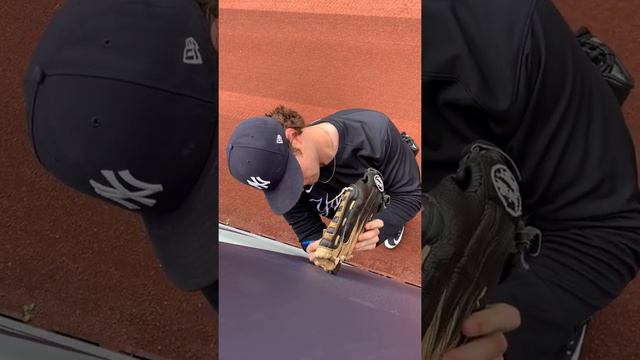 Gerrit cole autographing my glove (2021)