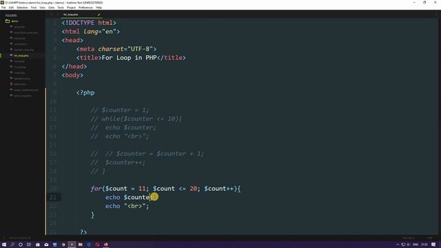 What are FOR LOOPS in PHP | PHP Tutorial For Beginners Full  [ Beginner To Advance ]