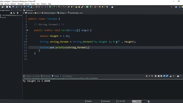 How To Format A String, integer, floating point number, character using the format() Method